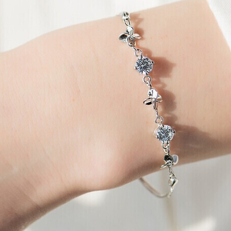 卡蒂罗 纯银四叶草 手链