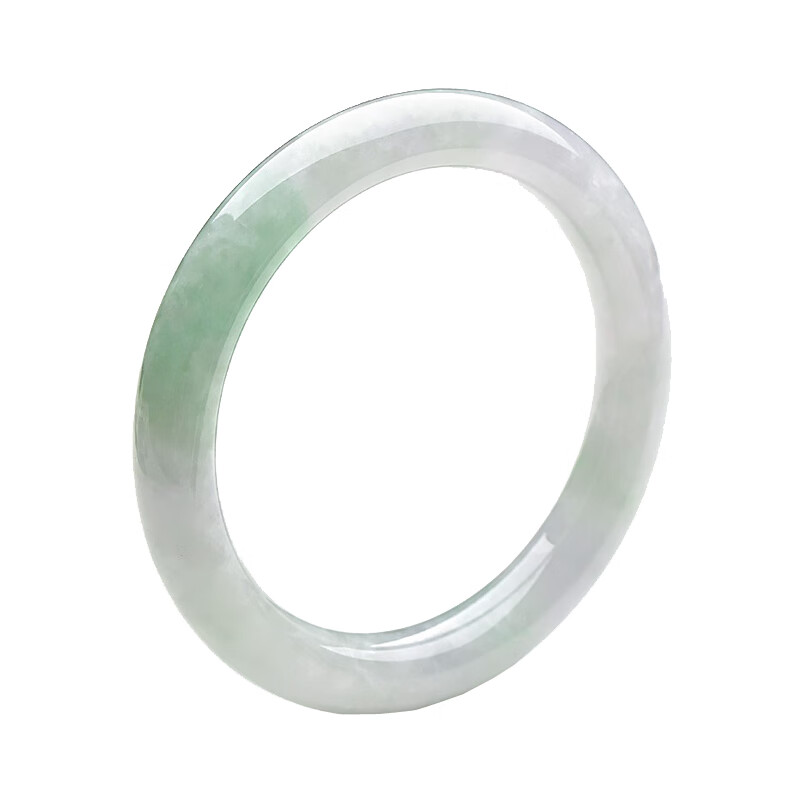 千载一玉 淡绿色 翡翠手镯