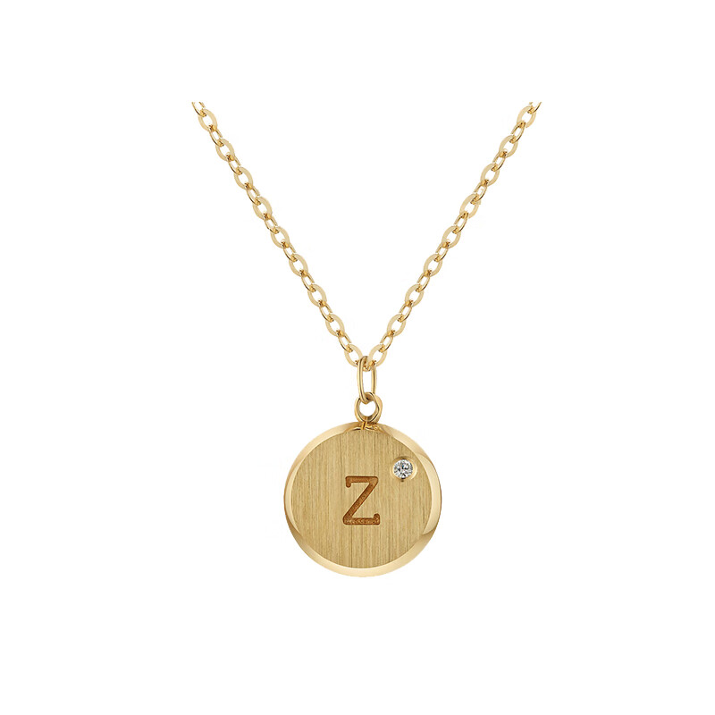 阿菲娜 14K金字母项链