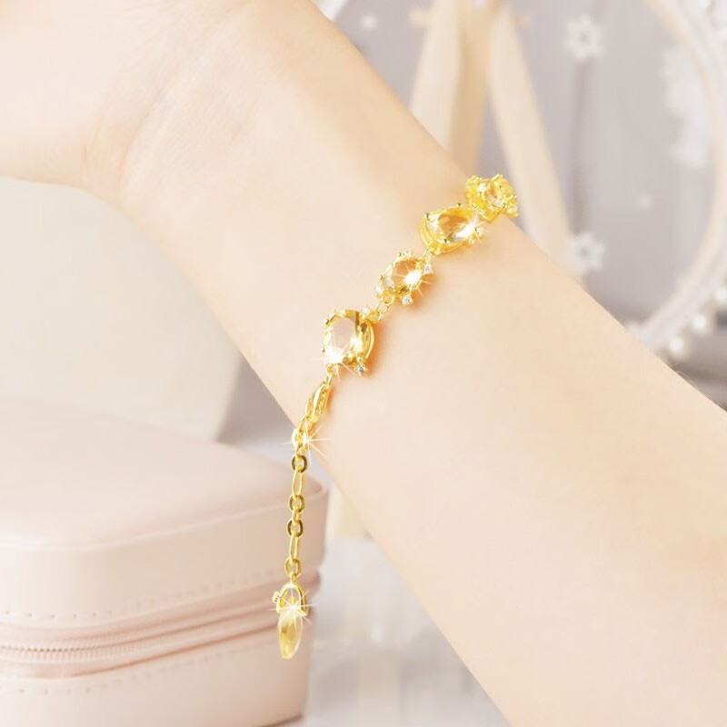 JOLEE 黄水晶银手镯