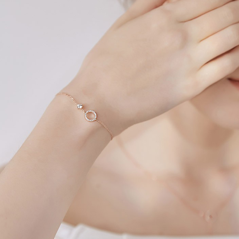 卡蒂罗 925纯银白金色手链