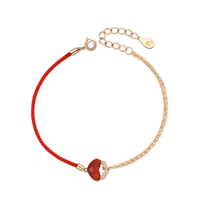 卡蒂罗 红心玛瑙 手链
