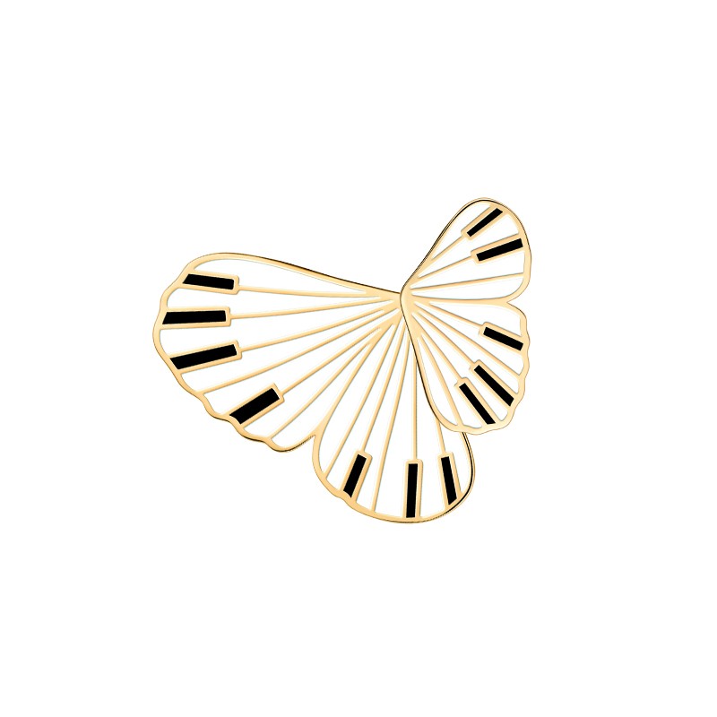 何方珠宝 钢琴蝴蝶 耳饰