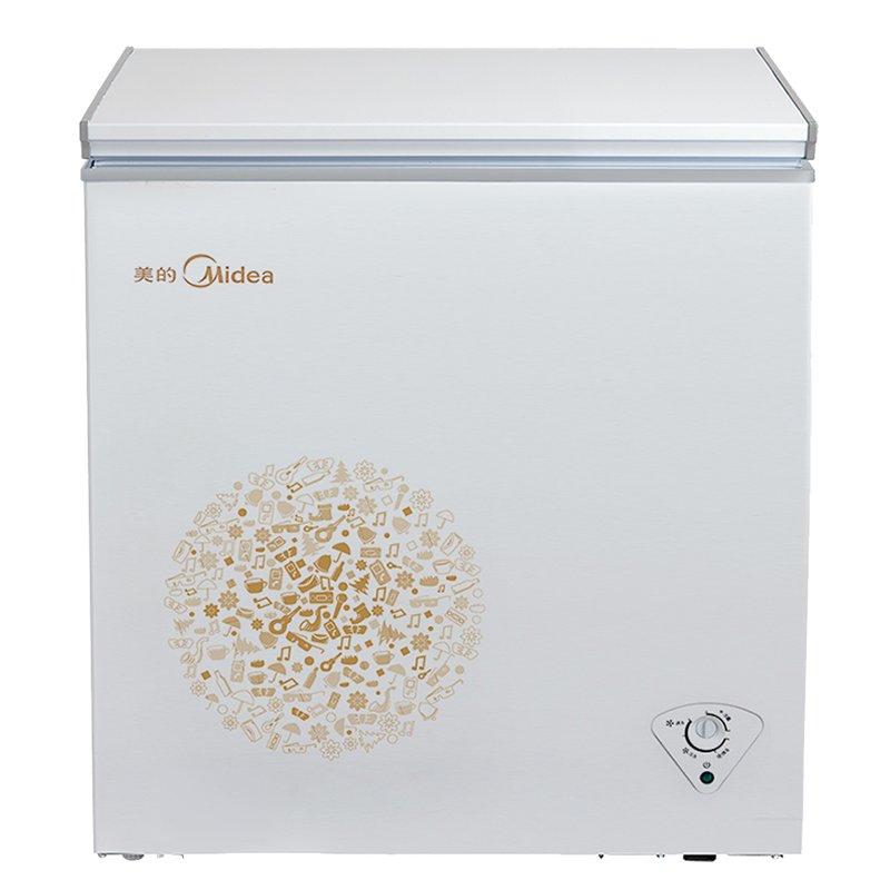 美的 一体钢板省电冰柜