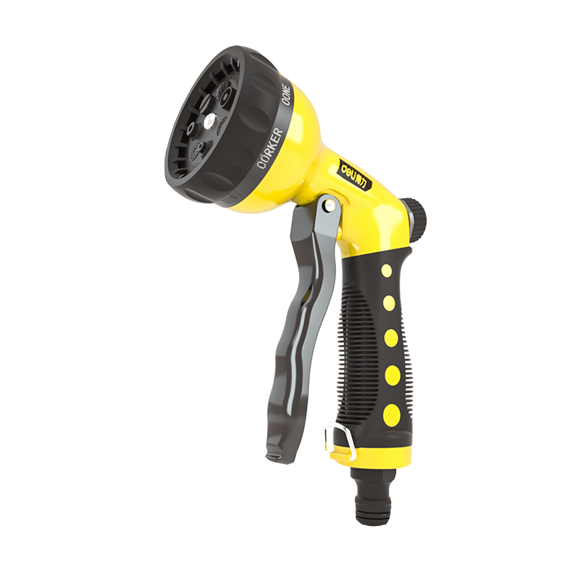 得力 锌合金高压家用洗车水枪