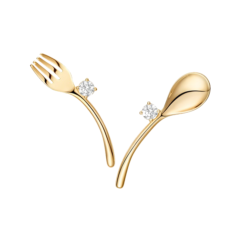 何方珠宝 餐具耳环