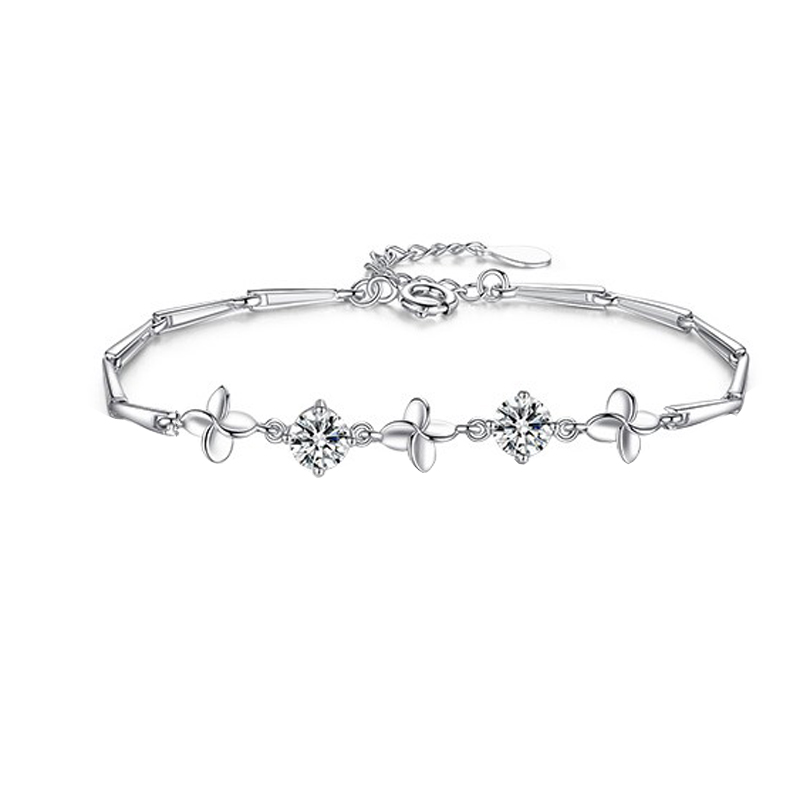 卡蒂罗 纯银四叶草手链