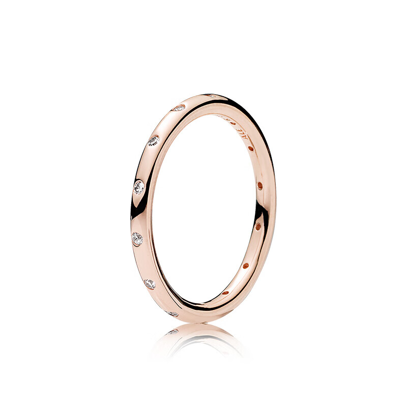 潘多拉玫瑰金色水滴戒指