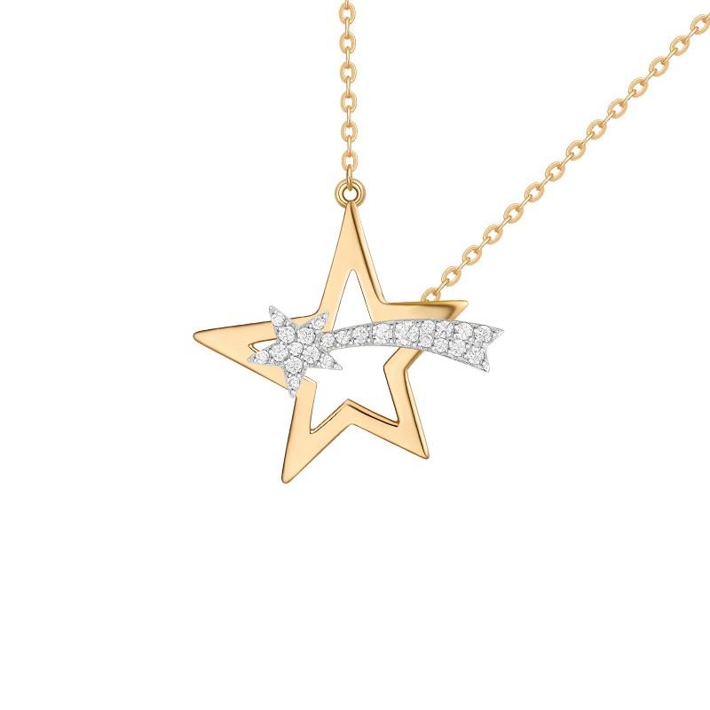 何方珠宝气质流星锁骨链