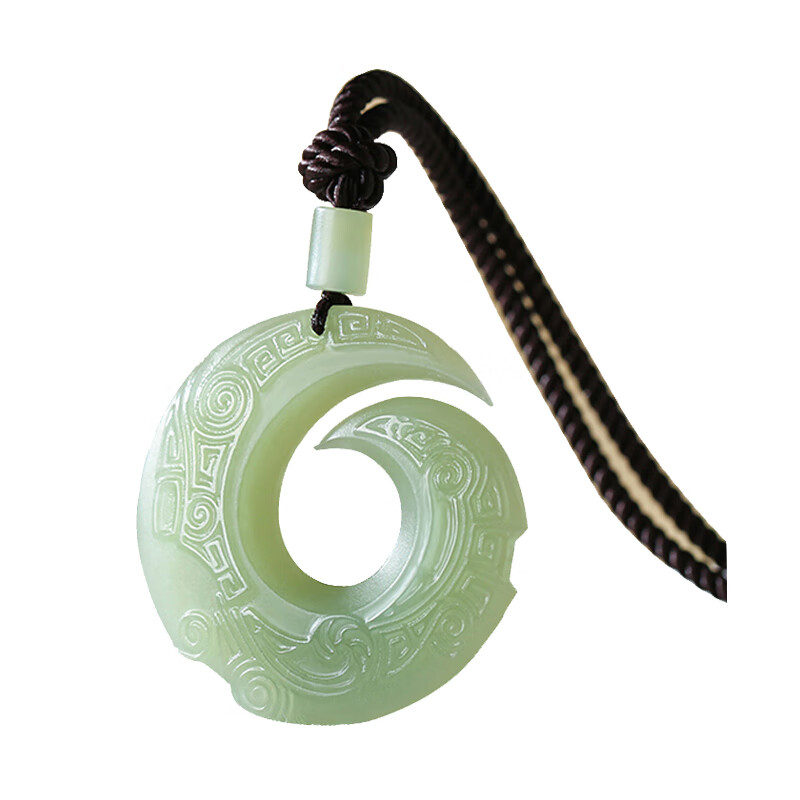 艺铂缘通透色泽和田玉吊坠