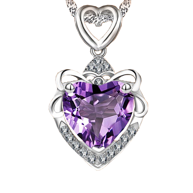 翠登 天然紫水晶项链