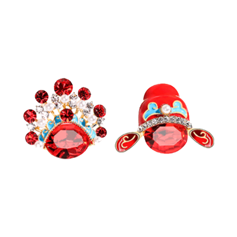 伊黛儿 中国风京剧脸谱耳钉