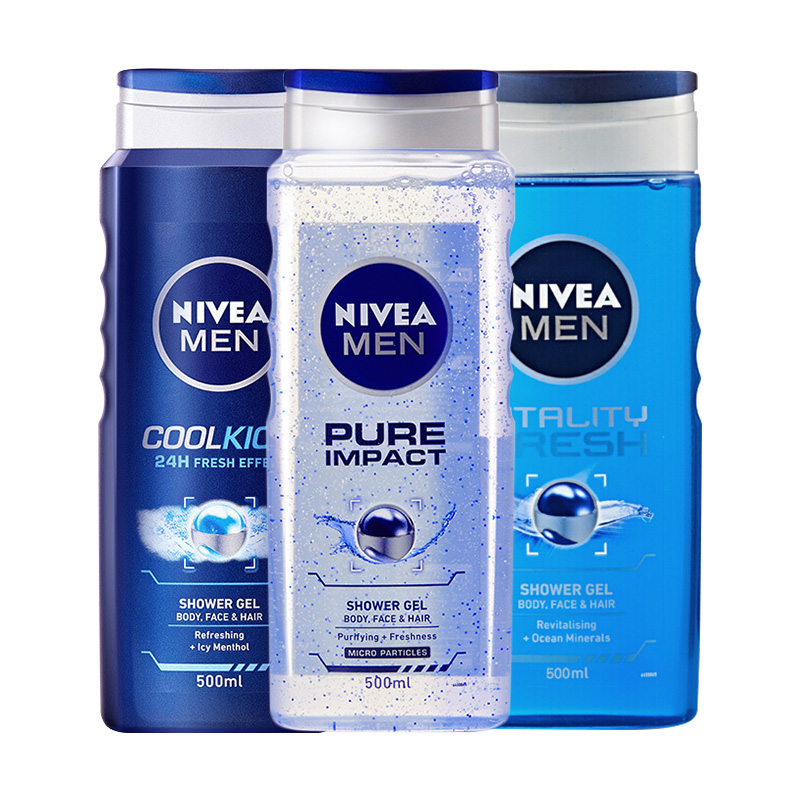 妮维雅 男士全身净透套装沐浴露