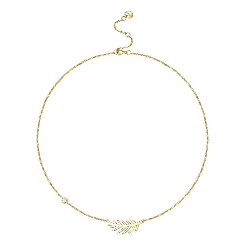 何方珠宝 棕榈叶锁骨链