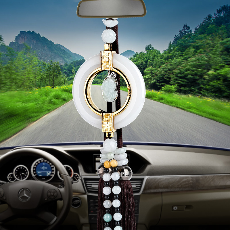 爱丽斯 白玉石汽车挂件