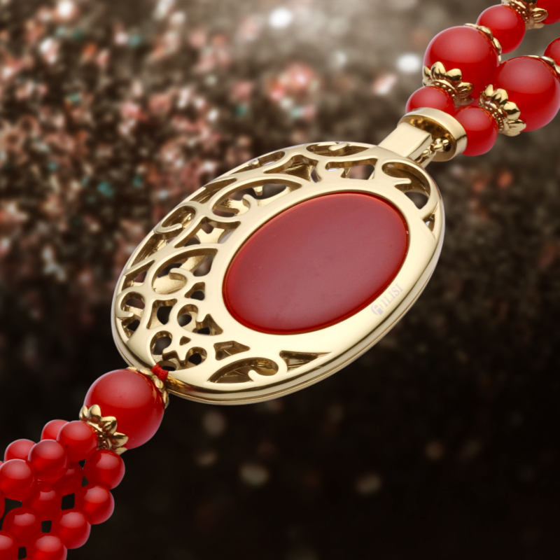 爱丽斯红玛瑙宝葫芦挂件