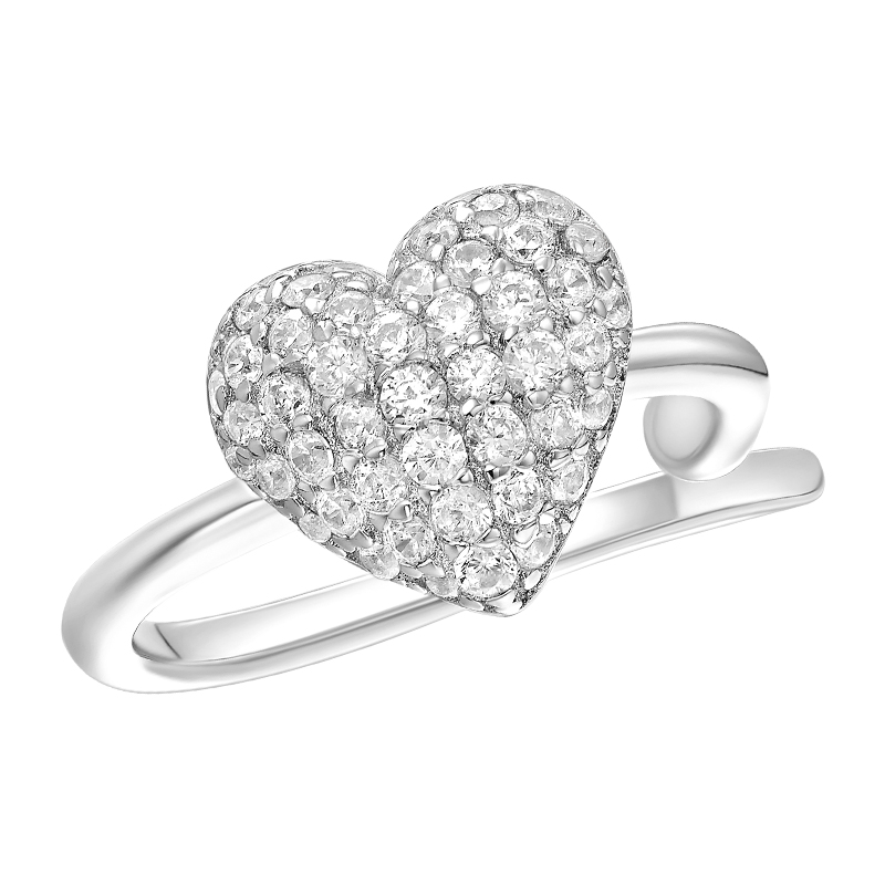 何方珠宝甜美爱心耳饰