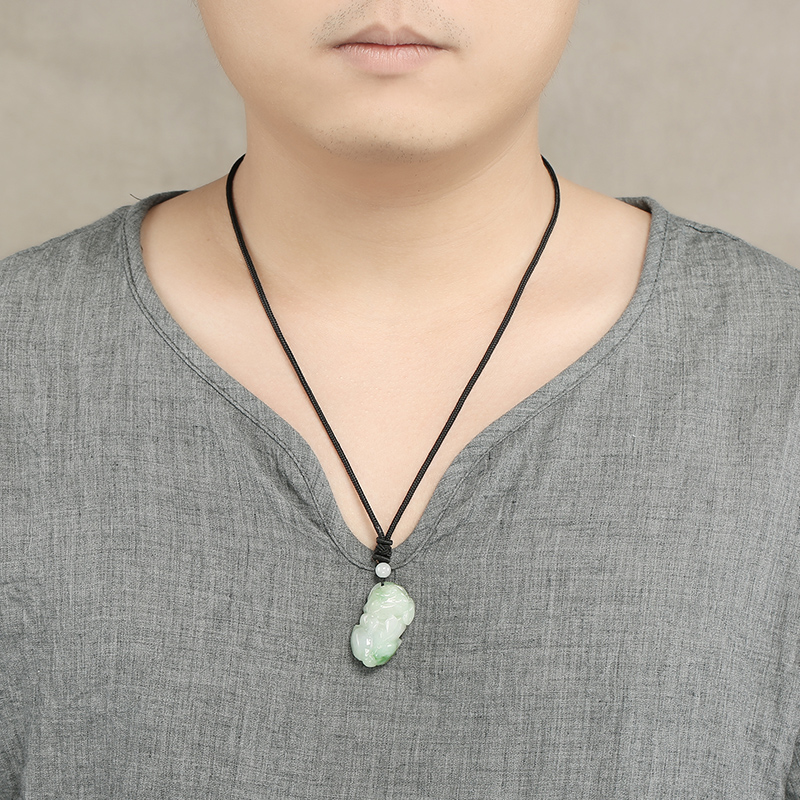 凤禧 飘花貔貅翡翠吊坠