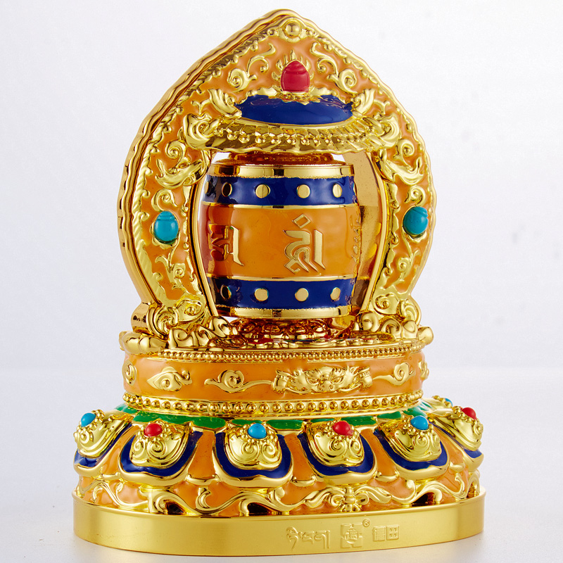 雪域印象 太阳能转经筒汽车摆件