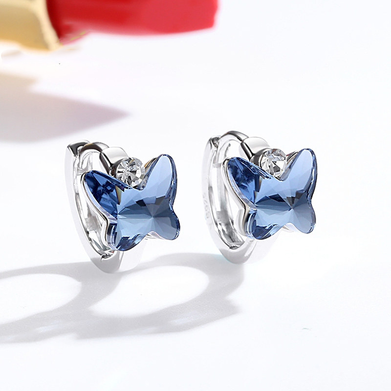 伊黛儿 水晶蝴蝶女士耳饰