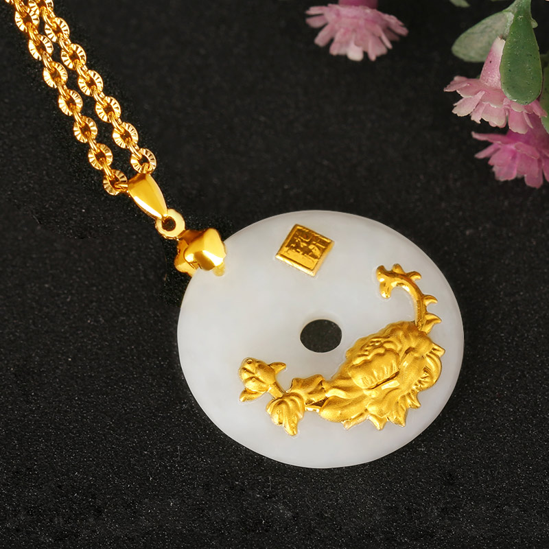 城市玉光 大气精致翡翠吊坠