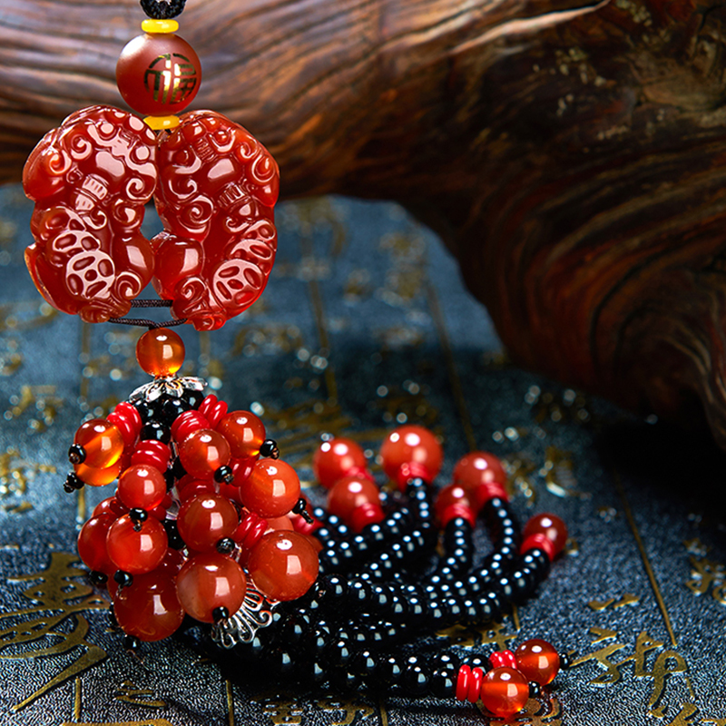 觅铂 玛瑙石 汽车挂件