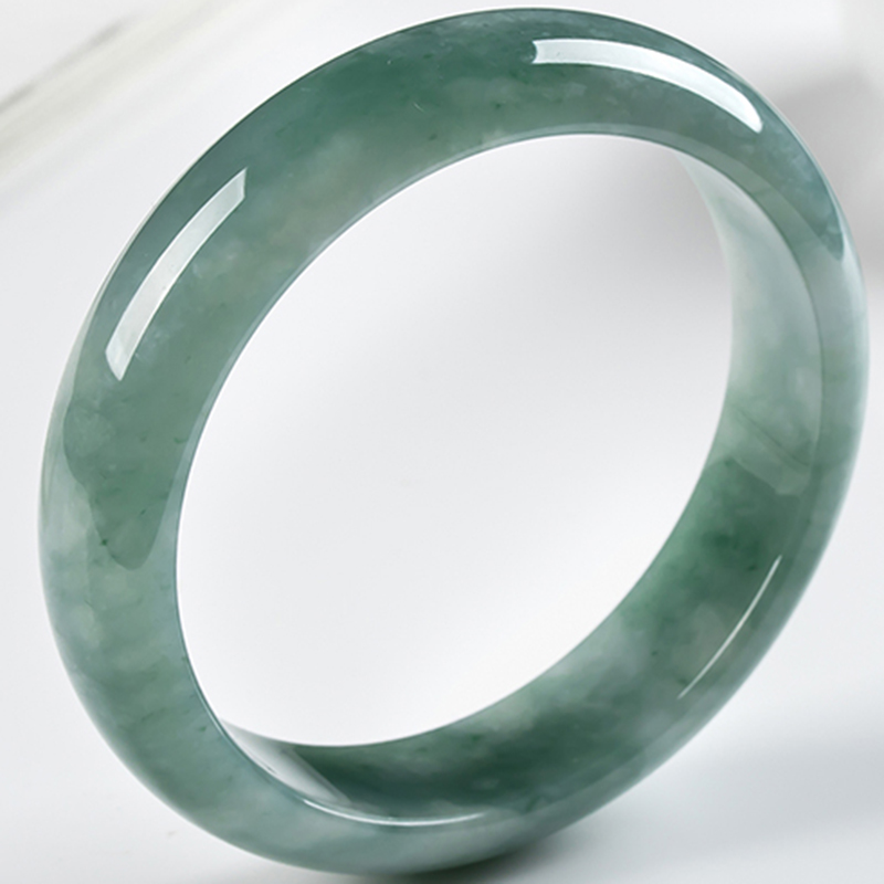 玉荔缘 翡翠油绿玉手镯