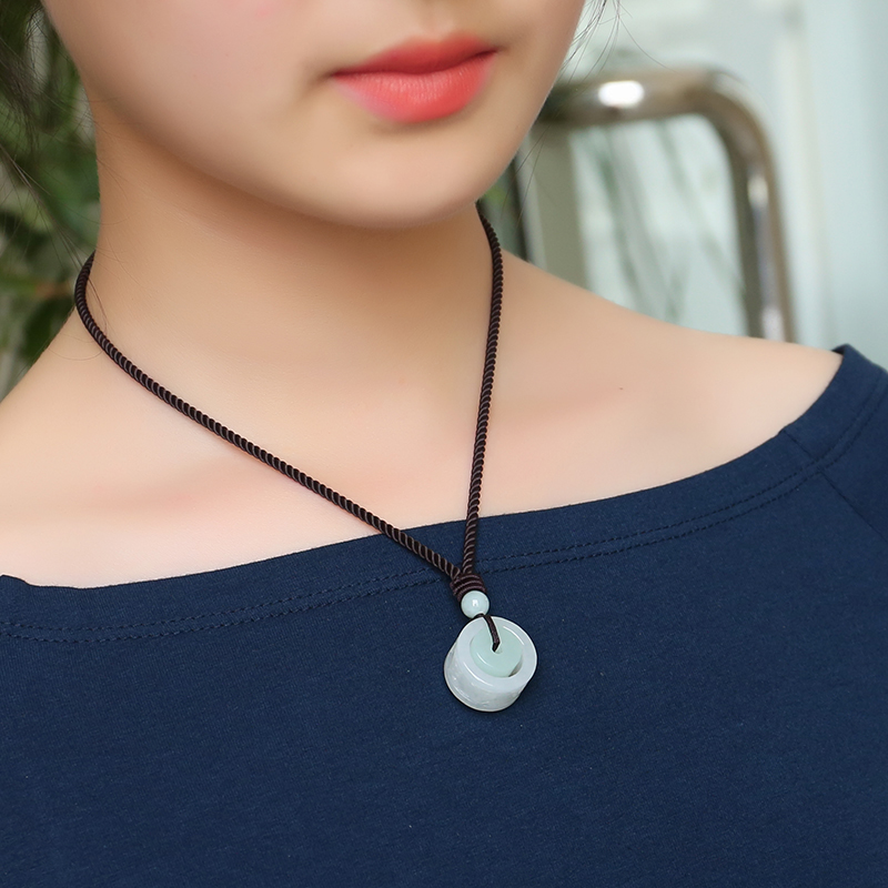 印象眸 飘花圆环项链翡翠