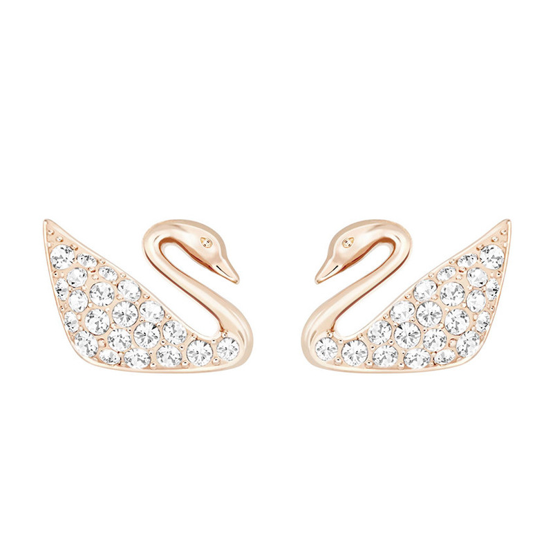 施华洛世奇 天鹅造型 耳饰
