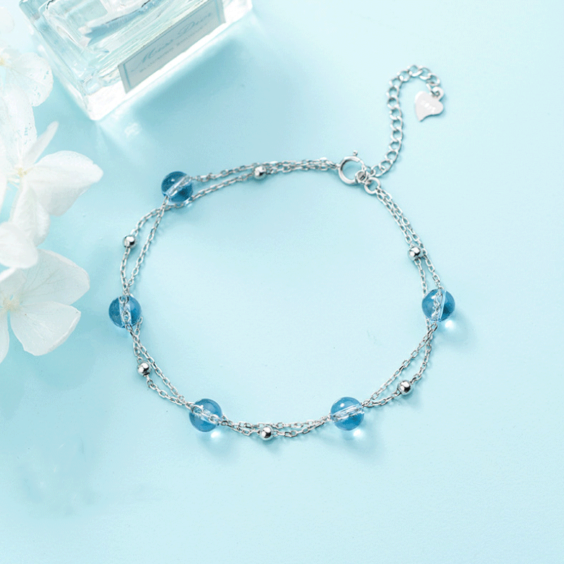 伊黛儿 双层水晶手链