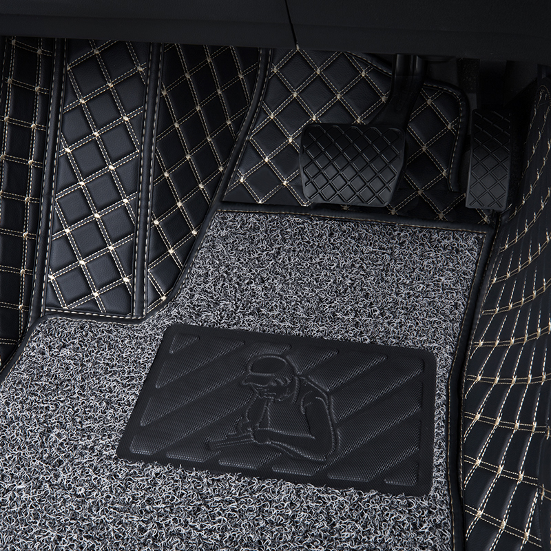 京焰 双层黑米黑灰丝圈脚垫