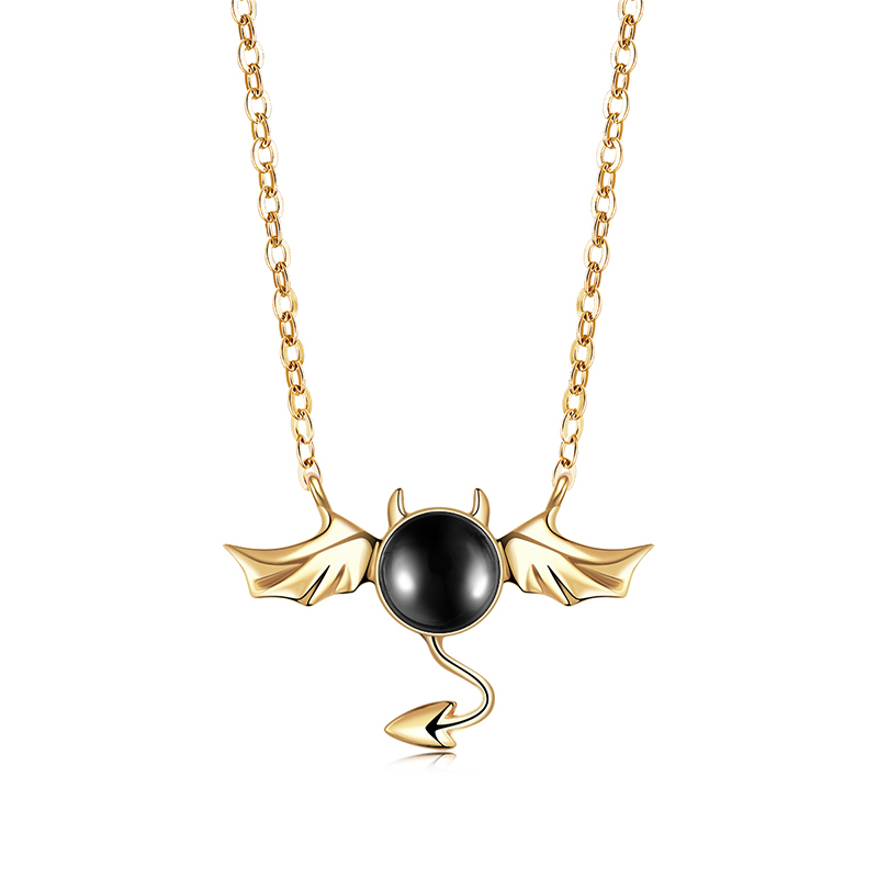 阿菲娜立体俏皮小恶魔项链