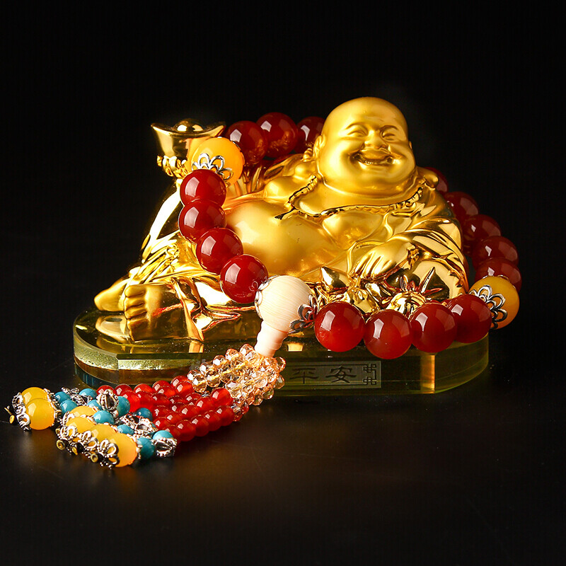 车太太 弥勒佛好寓意 汽车摆件