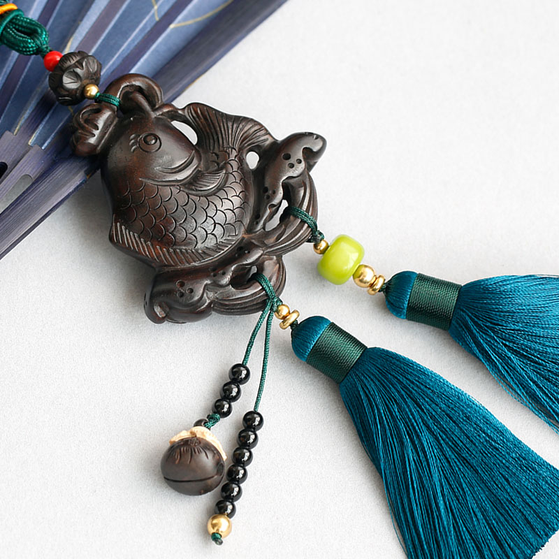 梵心 高档乌木鱼挂件