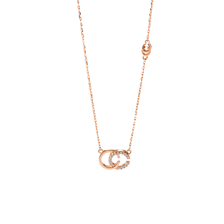 T400 18k玫瑰金色项链