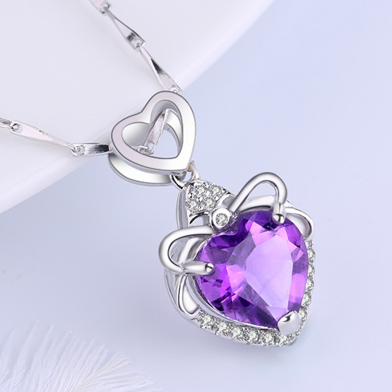 翠登天然紫水晶项链