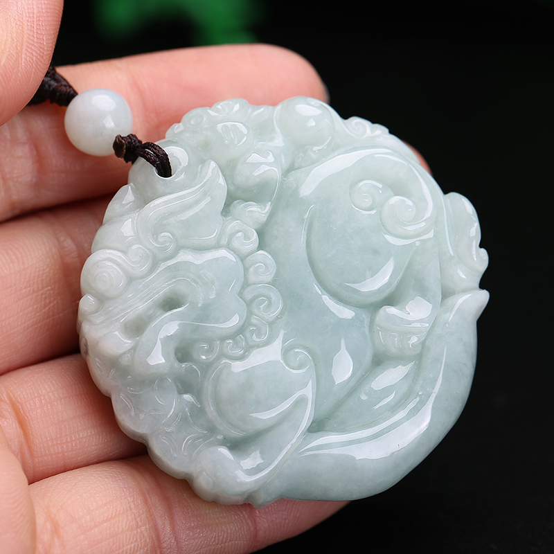 玉友 双面貔貅圆牌玉坠