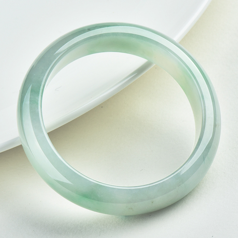 玉萌色 冰种飘花翡翠手镯