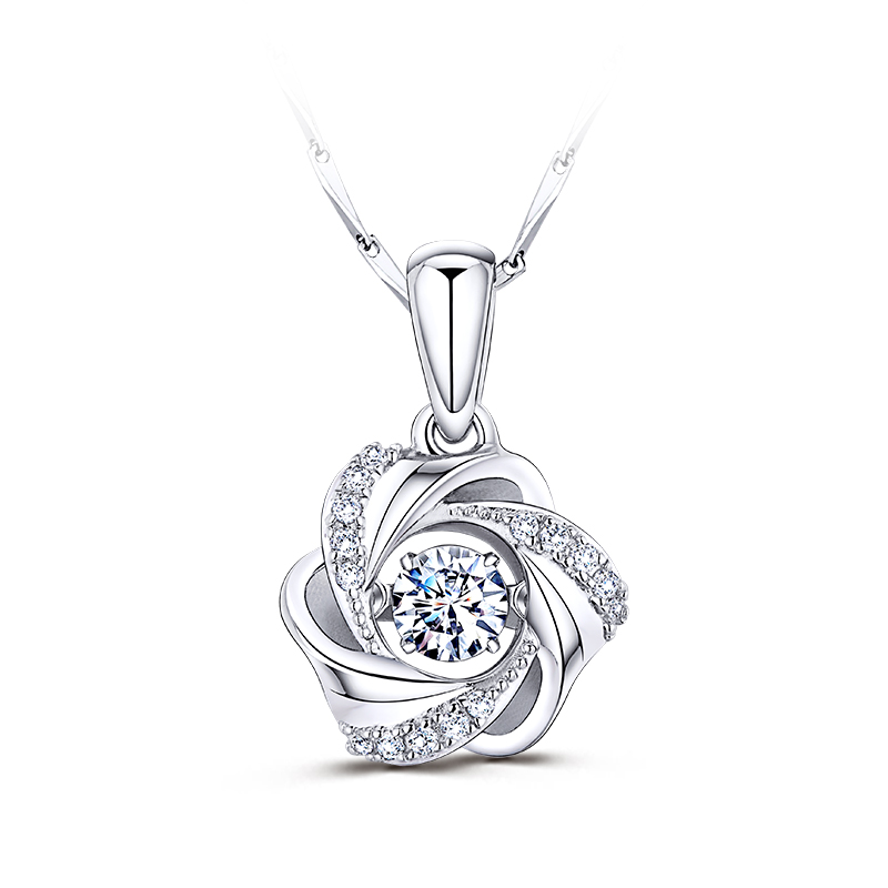 MM 铂金锆石项链