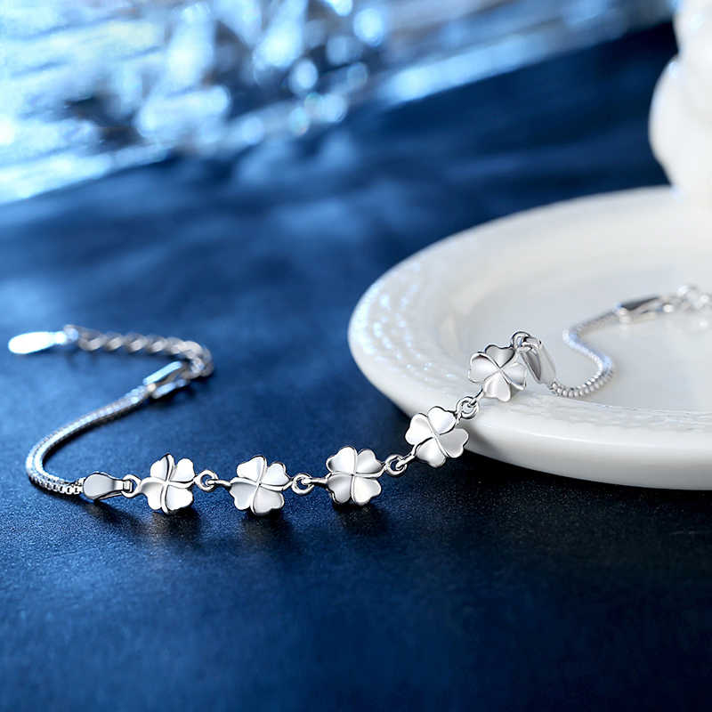 卡蒂罗 幸运四叶草银手链