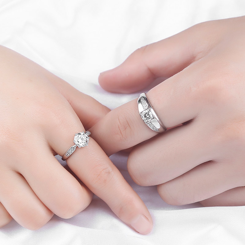 炙真银楼简约可调节戒指