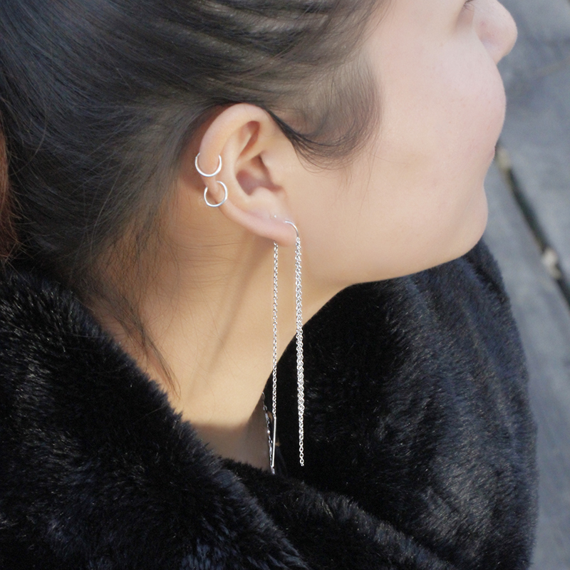 炙真银楼简约耳饰