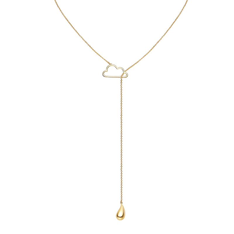 何方珠宝 云朵雨滴 项链