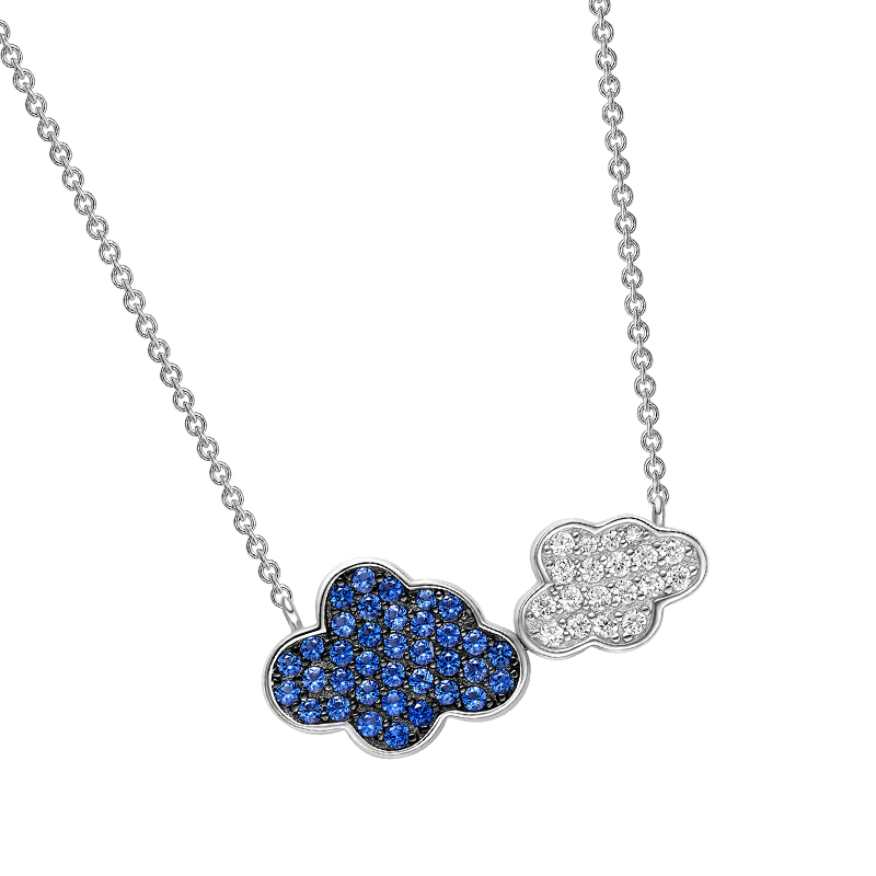 何方珠宝个性云朵锁骨链