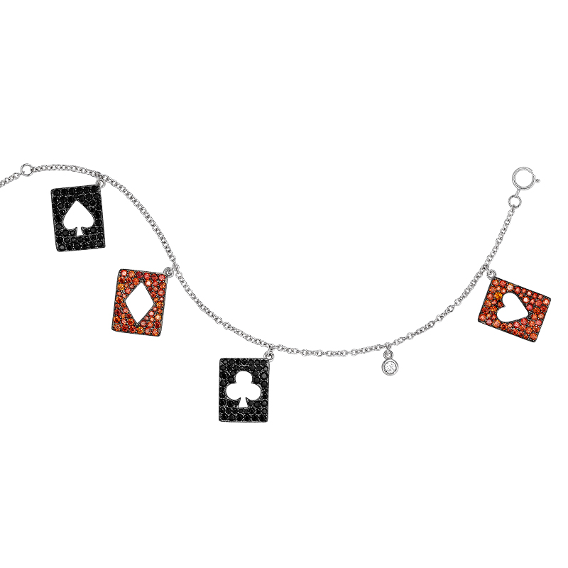 何方珠宝 纸牌骑士手链