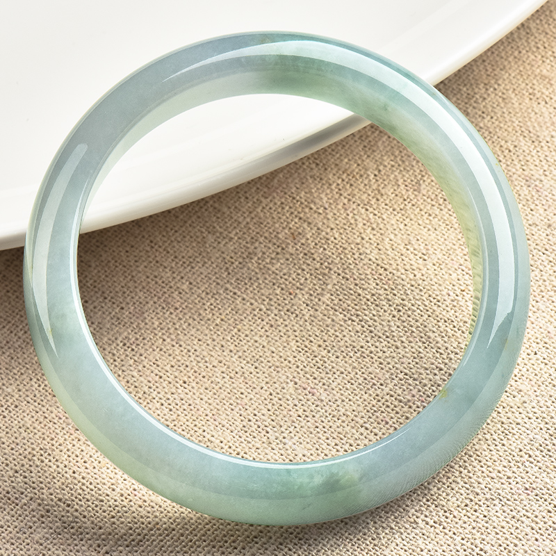 绿翠玉楼 老坑古朴翡翠手镯