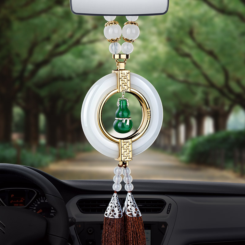 爱丽斯 白玉石纯银翡翠挂件