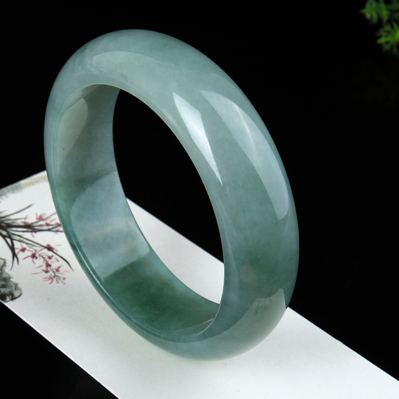 影享 冰糯种油青玉翡翠手镯