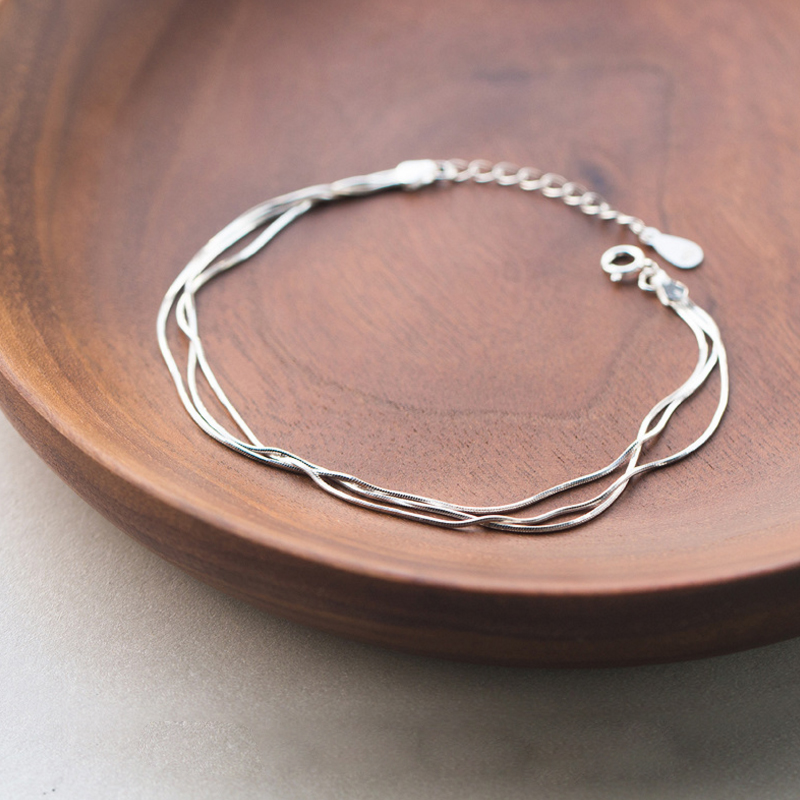 欧洛西蛇骨银手链