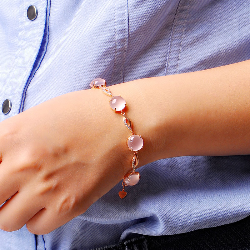 JOLEE 天然粉水晶手链